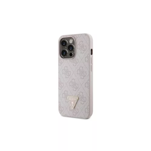 Guess GUHCP13LP4TDSCPP iPhone 13 Pro / 13 készülékhez kemény tok Crossbody 4G Metal Logo rózsaszín