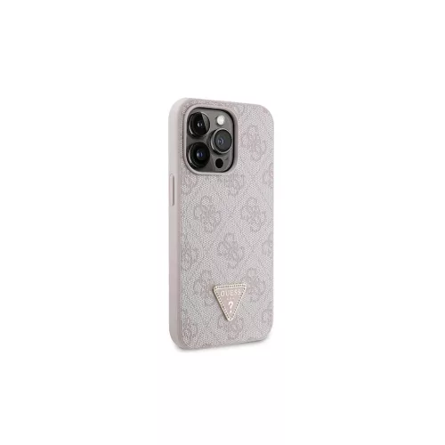 Guess GUHCP13LP4TDSCPP iPhone 13 Pro / 13 készülékhez kemény tok Crossbody 4G Metal Logo rózsaszín