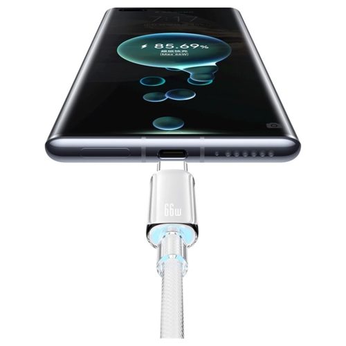 USAMS Cloud Series kábel US-SJ658 6A USB-A to USB-C 1.2m kék