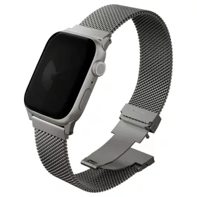   UNIQ Dante Pro szíj Apple Watch készülékhez 49/46/45/44mm rozsdamentes acél titanium ezüst
