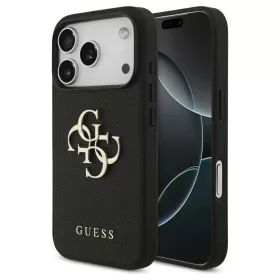   Guess Grained Big 4G & Classic Logo tok iPhone 17 Pro készülékhez fekete