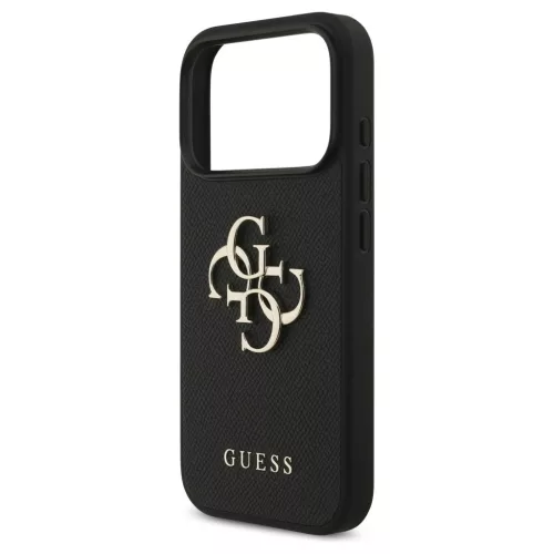 Guess Grained Big 4G & Classic Logo tok iPhone 17 Pro készülékhez fekete