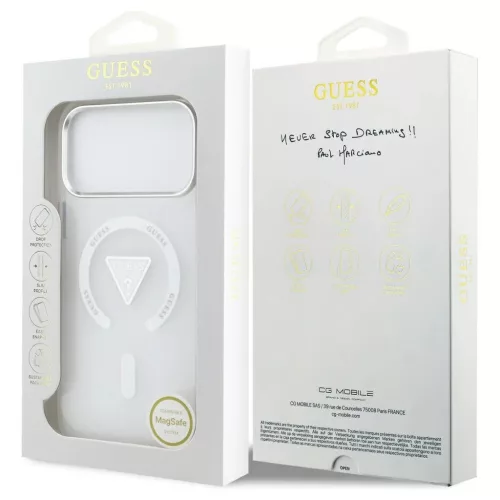 Guess IML Gradient Triangle Logo MagSafe tok iPhone 17 Pro Max készülékhez átlátszó