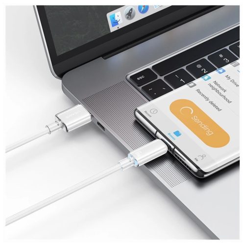 USAMS Cloud Series kábel US-SJ658 6A USB-A to USB-C 1.2m rózsaszín