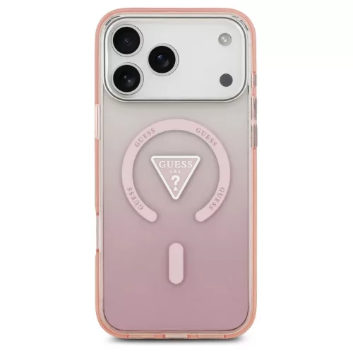 Guess IML Gradient Triangle Logo MagSafe tok az iPhone 17 Pro Max készülékhez rózsaszín