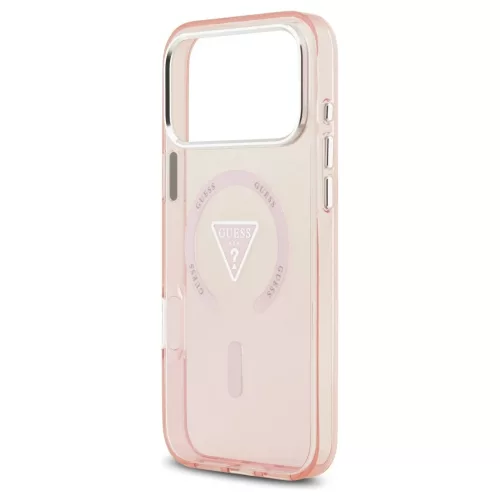 Guess IML Gradient Triangle Logo MagSafe tok az iPhone 17 Pro Max készülékhez rózsaszín