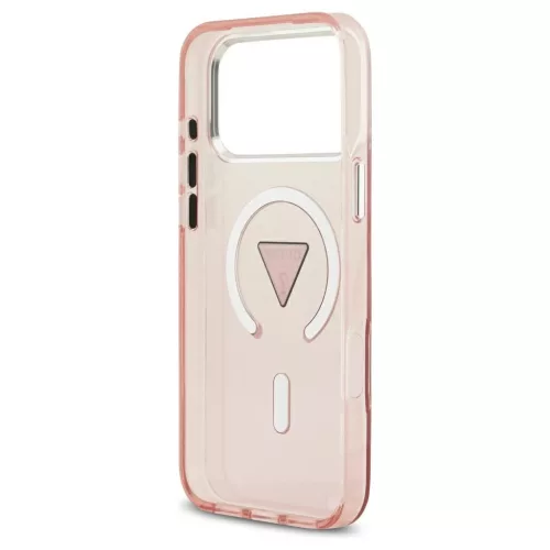 Guess IML Gradient Triangle Logo MagSafe tok az iPhone 17 Pro Max készülékhez rózsaszín