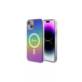   Guess GUHMP15SHITSK iPhone 15 / 14 / 13 6,1" keménytok készülékekhez IML Iridescent MagSafe szivárványos
