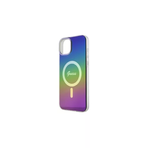 Guess GUHMP15SHITSK iPhone 15 / 14 / 13 6,1" keménytok készülékekhez IML Iridescent MagSafe szivárványos