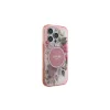 Guess GUHMP16SHFWBDCEP iPhone 16 6.1" készülékhez keménytok IML Flower & Tonal Circle MagSafe rózsaszín
