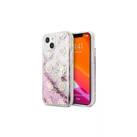   Guess GUHCP13SLGPEPI kemény tok iPhone 13 mini 5,4" készülékhez Peony Liquid Glitter rózsaszín
