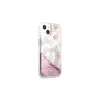 Guess GUHCP13SLGPEPI kemény tok iPhone 13 mini 5,4" készülékhez Peony Liquid Glitter rózsaszín