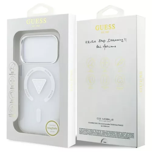Guess IML Gradient Triangle Logo MagSafe tok iPhone 17 Pro készülékhez átlátszó