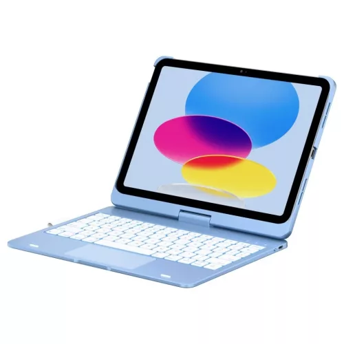 Flexbook Touch Typecase billentyűzettel tok – iPad 11" (A16) 2025 / iPad 10.9" 2022 készülékhez, világoskék