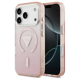   Guess IML Gradient Triangle Logo MagSafe tok iPhone 17 Pro készülékhez rózsaszín