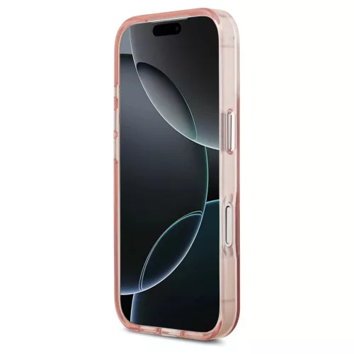 Guess IML Gradient Triangle Logo MagSafe tok iPhone 17 Pro készülékhez rózsaszín