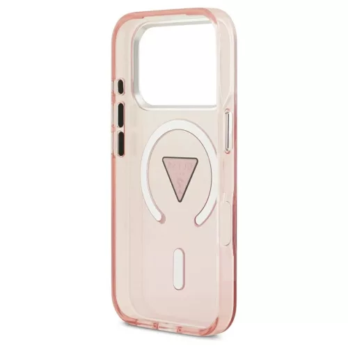 Guess IML Gradient Triangle Logo MagSafe tok iPhone 17 Pro készülékhez rózsaszín