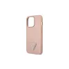 Guess GUHCP13LPSATLP iPhone 13 Pro / 13 6,1" készülékhez kemény tok SaffianoTriangle Logo rózsaszín