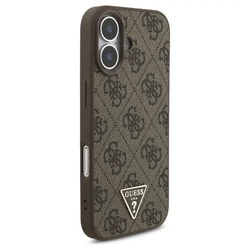 A fordítás eredménye:Guess 4G pánt Triangle Logo MagSafe tok iPhone 17 készülékhez barna