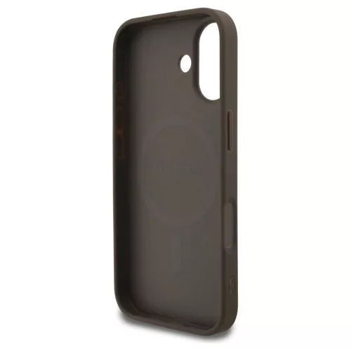 A fordítás eredménye:Guess 4G pánt Triangle Logo MagSafe tok iPhone 17 készülékhez barna