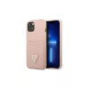 Guess GUHCP13MPSATPP iPhone 13 / 14 / 15 6.1" készülékhez kemény tok SaffianoTriangle Logo Cardslot rózsaszín