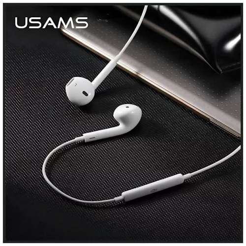 USAMS sztereó fejhallgató EP-24 Lightning iPhone 7/8/X/XS/XS Max/XR készülékhez fehér HSEP2401