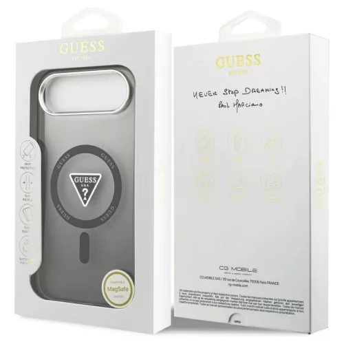 Tok Guess IML Gradient Triangle Logo MagSafe iPhone Air készülékhez fekete