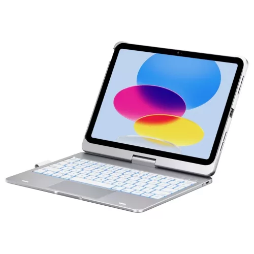 Flexbook Touch Typecase billentyűzetes tok iPad 11″ (A16) 2025 / iPad 10.9″ (2022) készülékhez – ezüst