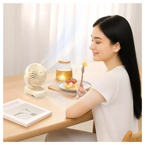 Mini asztali ventilátor AWEI F45 klipszes 1200mAh fehér