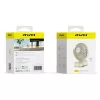 Mini asztali ventilátor AWEI F45 klipszes 1200mAh fehér