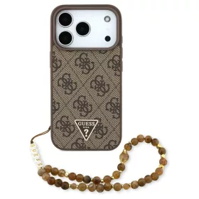   Guess 4G Strap Triangle Logo MagSafe tok iPhone 17 Pro készülékhez barna