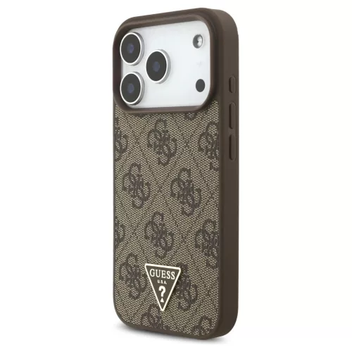 Guess 4G Strap Triangle Logo MagSafe tok iPhone 17 Pro készülékhez barna