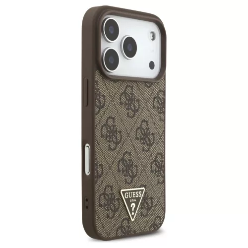 Guess 4G Strap Triangle Logo MagSafe tok iPhone 17 Pro készülékhez barna