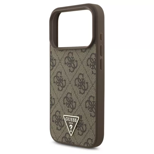 Guess 4G Strap Triangle Logo MagSafe tok iPhone 17 Pro készülékhez barna
