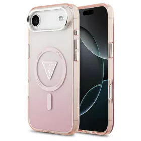   Guess IML Gradient Triangle Logo MagSafe tok iPhone Air készülékhez rózsaszín