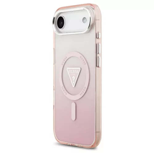Guess IML Gradient Triangle Logo MagSafe tok iPhone Air készülékhez rózsaszín
