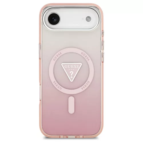 Guess IML Gradient Triangle Logo MagSafe tok iPhone Air készülékhez rózsaszín