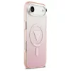 Guess IML Gradient Triangle Logo MagSafe tok iPhone Air készülékhez rózsaszín