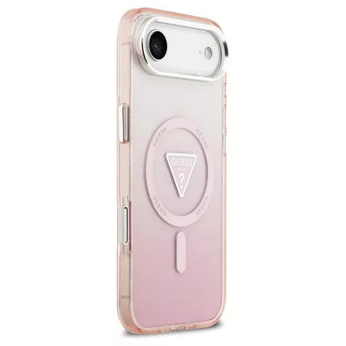 Guess IML Gradient Triangle Logo MagSafe tok iPhone Air készülékhez rózsaszín