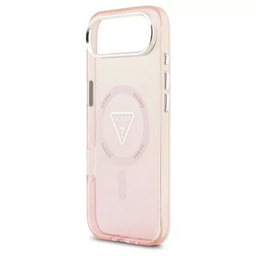 Guess IML Gradient Triangle Logo MagSafe tok iPhone Air készülékhez rózsaszín