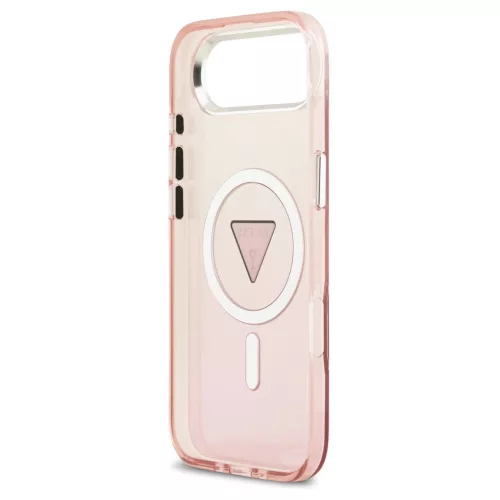 Guess IML Gradient Triangle Logo MagSafe tok iPhone Air készülékhez rózsaszín