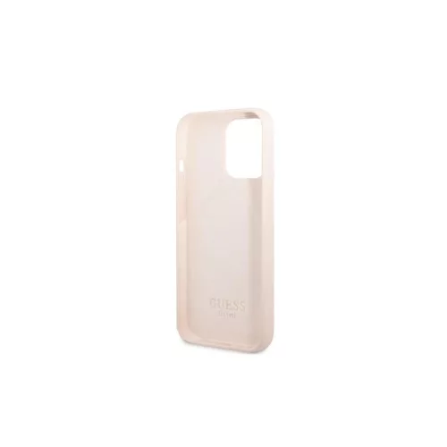Guess GUHMP13LSPLP iPhone 13 Pro / 13 6,1" készülékhez kemény tok Silicone Logo Plate MagSafe rózsaszín