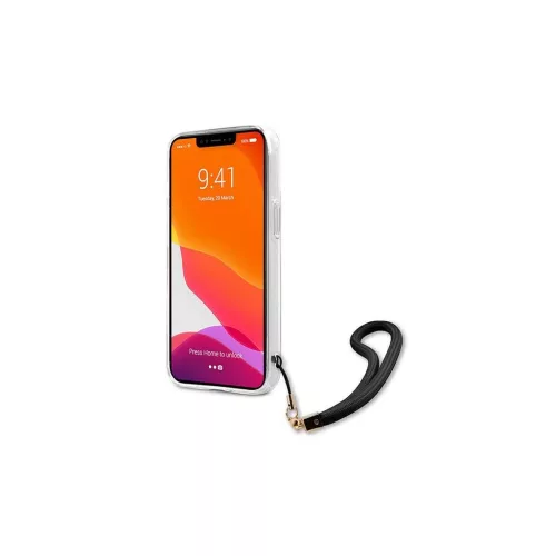 Guess GUHCP13XKCABBK iPhone 13 Pro Max 6,7" készülékhez keménytok Camo Strap Collection fekete
