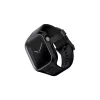 UNIQ Monos Strap 2in1 Apple Watch pánt + tok Apple Watch Series 4/5/6/7/8/SE/SE2/SE3 44/45mm készülékhez éjfélfekete