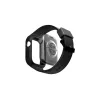 UNIQ Monos Strap 2in1 Apple Watch pánt + tok Apple Watch Series 4/5/6/7/8/SE/SE2/SE3 44/45mm készülékhez éjfélfekete