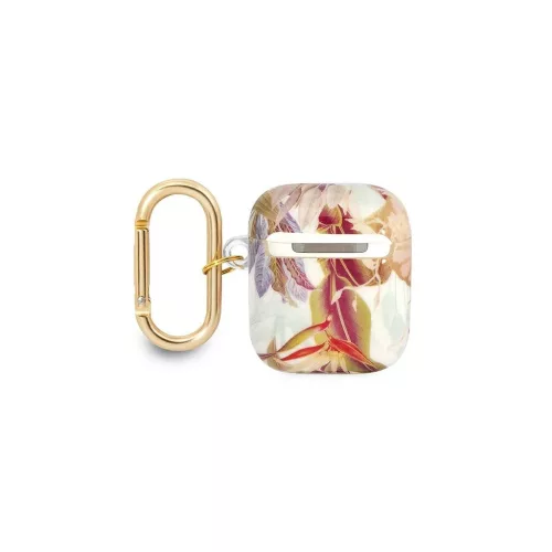Guess GUA2HHFLU AirPods készülékhez tok Flower Strap Collection lila