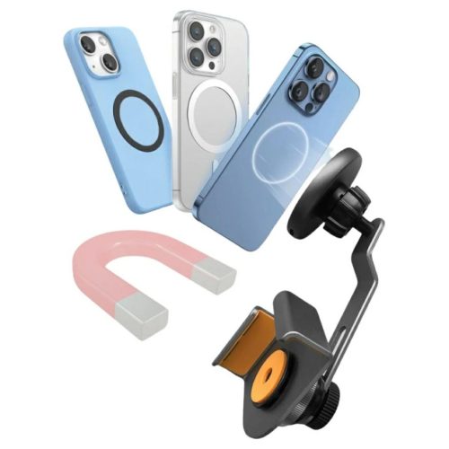 Mágneses tartó 4smarts Screen Mount Qi2 monitor tartó okostelefonhoz szürke