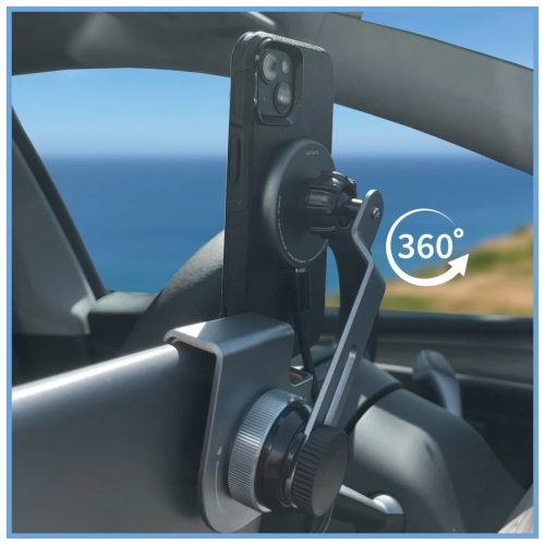 Mágneses tartó 4smarts Screen Mount Qi2 monitor tartó okostelefonhoz szürke