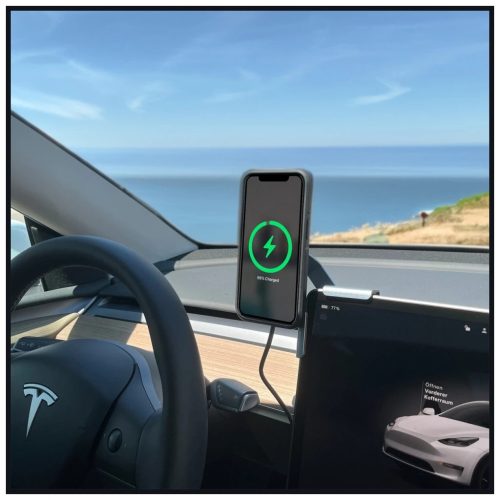 Mágneses tartó 4smarts Screen Mount Qi2 monitor tartó okostelefonhoz szürke