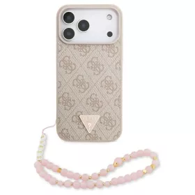   Guess 4G Strap Triangle Logo tok MagSafe az iPhone 17 Pro Max készülékhez rózsaszín